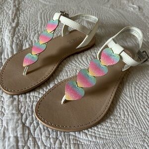 The Children's Place Rainbow Heart Sandals